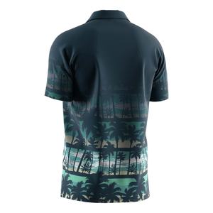 Chemise pour homme à manches courtes, style hawaïen, en tissu floral sublimé, pour la plage et l'été, Odm Sublimation Button Floral Seaside Wear - Product Image 2
