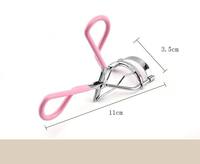 Recourbe-cils à manche enduit, multicolore (rose, blanc), faible MOQ, pour des boucles naturelles, vente en gros, fabricant de produits de beauté