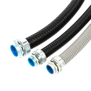 Conducto Flexible Gi Metallique de protección de cable de manguera de Metal recubierto de Pvc de 3/4"