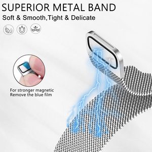 Boucle milanaise en métal pour <span class=keywords><strong>fitbit</strong></span> <span class=keywords><strong>charge</strong></span> 6 <span class=keywords><strong>bracelet</strong></span> de remplacement à <span class=keywords><strong>5</strong></span> bandes <span class=keywords><strong>bracelet</strong></span> magnétique en acier inoxydable <span class=keywords><strong>fitbit</strong></span> <span class=keywords><strong>charge</strong></span> <span class=keywords><strong>5</strong></span> Strap - Product Image 3