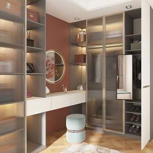 Armario de Dormitorio Moderno, Versátil, Extensible y Ajustable, de Madera, Construcción Duradera, Diseñado para la Estética, para Uso en Villas 10 - Product Image 2