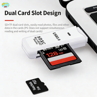 Lector de Tarjetas Externo USB 3.0 de Alta Velocidad para Computadora, Teléfono Móvil y Auto, 2 en 1, Adaptador de Lector de Tarjetas SD y TF al por Mayor