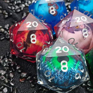 55MM géant brillant liquide noyau dés donjons & Dragons jeu de table dés accessoires DNd résine dés - Product Image 3