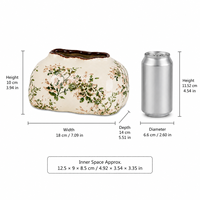 Boîte à mouchoirs en porcelaine bleue et blanche, style Art Moderne, pour la maison, la salle à manger, la table, accessoires de décoration de bureau, support de rangement en céramique pour mouchoirs