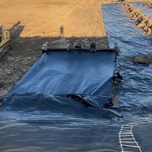 60/80milプラスチックロール農業用池ライナーHDPEシートジオメンブレンダムライナー1mm 1.5mm 2mm魚養殖池ライナー45ミル - Product Image 5