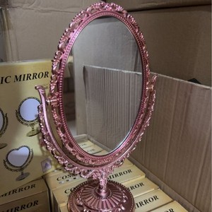 Specchio per il trucco decorativo Double-face retrò fatto a mano moderno dorato europeo economico per la camera <span class=keywords><strong>da</strong></span> letto - Product Image 4