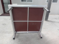 Scène portable en aluminium de 16 pi x 24 pi, pliable, mobile, plateforme carrée à double niveau pour concerts