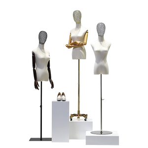Maniquí <span class=keywords><strong>de</strong></span> lino <span class=keywords><strong>de</strong></span> medio cuerpo ajustable <span class=keywords><strong>para</strong></span> mujer, modelo <span class=keywords><strong>de</strong></span> <span class=keywords><strong>ropa</strong></span> hermosa con cabeza <span class=keywords><strong>de</strong></span> <span class=keywords><strong>alambre</strong></span> hueco <span class=keywords><strong>para</strong></span> exhibición <span class=keywords><strong>de</strong></span> ventana - Product Image 5