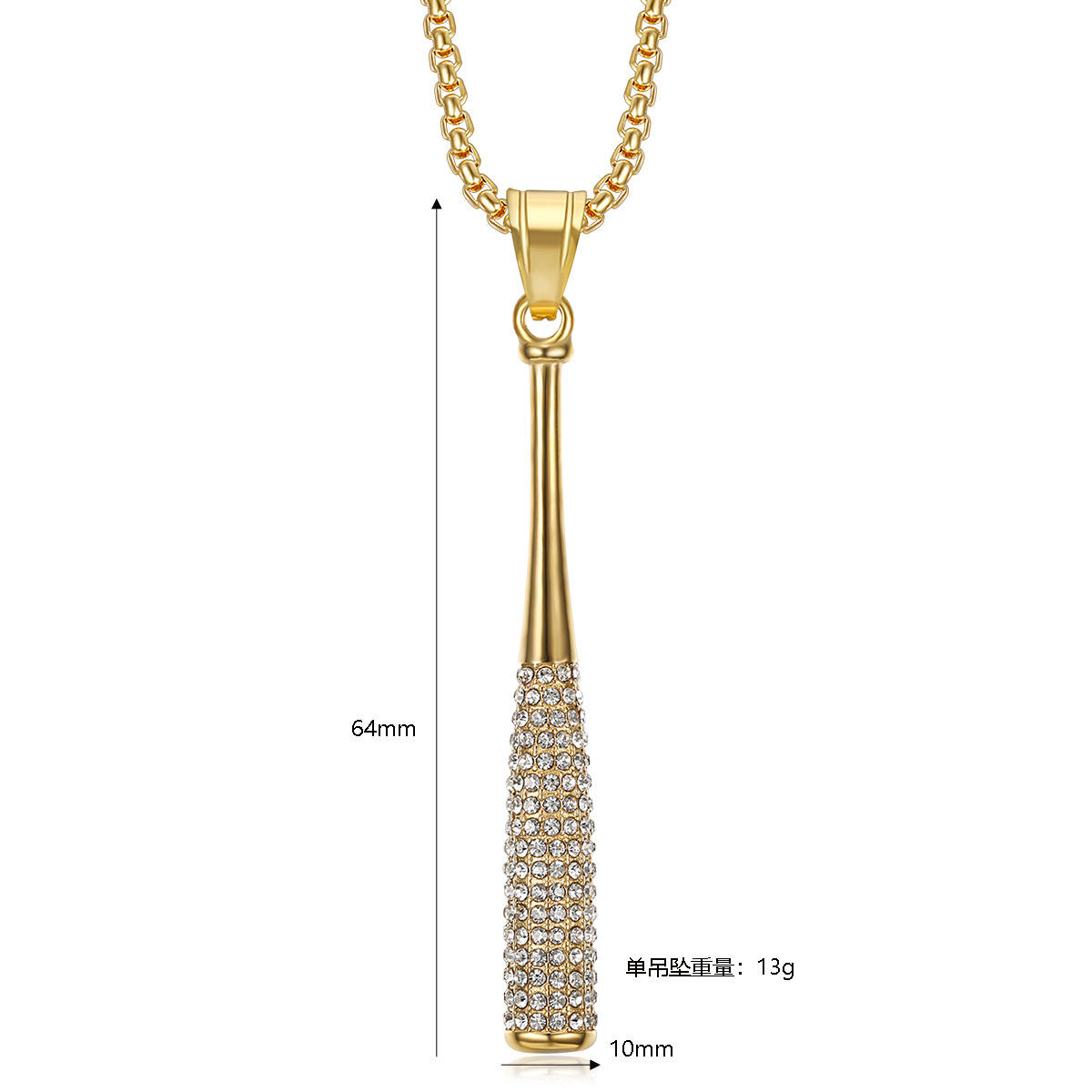 Gold Single Pendant Without Chain