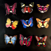 Veilleuse Papillon Coloré Adhésive, Lampe Murale Décorative LED, Papillon Lumineux