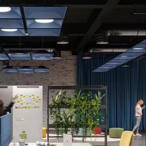 ECOJAS anti-vertige acoustique PET Matériau recyclé Éclairage coloré pour suspension LED de bureau moderne