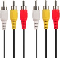 5 pi RCA VERS RCA M à M 3RCA Audio Vidéo Câble Composite Cordon Câble AV pour TV DVD VCD
