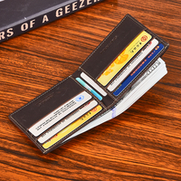 Dompet Desain Minimalis Tipis Kulit Crazy Horse untuk Pria, Dompet Penahan Kartu dengan RFID Blocking