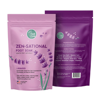 Faible QUANTITÉ MINIMALE DE COMMANDE logo personnalisé réutilisable en plastique fermeture à glissière métalliques sel de bain stand up pouch emballage