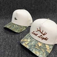 Gorra de Béisbol de 5 Paneles de Alta Calidad con Logotipo Bordado Personalizado, Visera de Camuflaje, Lona de Algodón, Estilo Deportivo, Tipo A-Frame para Correr