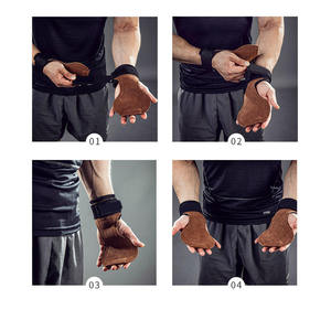 Custom Logo Fitness Safe Adjustable Palm Protection Gym <strong>Gloves</strong> <strong>Pull</strong> <strong>up</strong> Crossfit Weight Lifting Wrist Hand Grip - Product Image 4