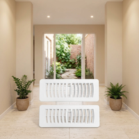 Grille de sol rectangulaire décorative, cache de ventilation 3x10 pouces, ventilation d'échappement CVC, décoration intérieure, réglage facile de l'alimentation en air