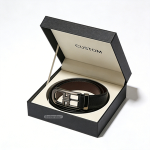 กล่องแม่เหล็กบรรจุภัณฑ์ของขวัญเข็มขัดผู้ชายคุณภาพสูง ดีไซน์หรูหรา พร้อมแผ่นรอง EVA - Product Image 3