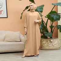 Nouvelle conception Abaya de Dubaï, Kaftan turc modeste, robe élégante à manches longues pour femme musulmane, robe de bal en satin scintillant naturel