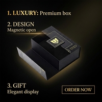 Boîte en carton ondulé rigide rectangulaire de luxe haut de gamme, recyclable, avec fermeture magnétique, bord roulé, pour flacon de parfum