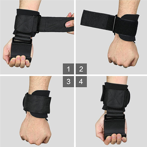 Gancho para Levantamiento de Pesas con Correas de Muñeca, Correa de Muñeca para Barra, Gancho de Gimnasio para Fitness, Correa de Levantamiento de Pesas, Powerlifting - Product Image 4