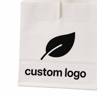 Sac fourre-tout en papier kraft recyclable personnalisé avec poignées en corde de coton, logo et couleur personnalisables pour l'emballage alimentaire