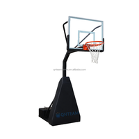 Support de basket-ball pour jeunes à hauteur réglable, portable pour l'intérieur et l'extérieur avec gaine en éponge intégrée pour les sports scolaires