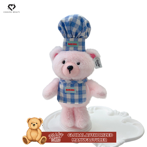 Teddy Bear a Forma di Chef in Peluche Blu e Bianco con Autorizzazione Globale ISLAND, Personalizzabile in Dimensioni e Logo - Product Image 1