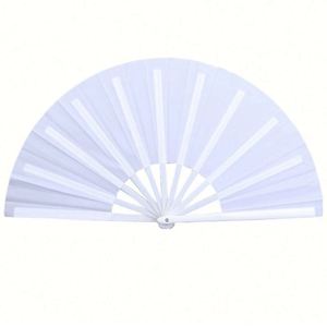 Abanico Plegable Grande Blanco Personalizado para Festivales con Logotipo, 13 Pulgadas - Product Image 1