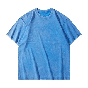 Custom 230G Heavyweight Washed 100% Cotton T Shirt OEM ODM Oversized Unisex Vintage Crew Neck Blank Short Sleeve <b>Tee</b> with Logo - Product Image 6