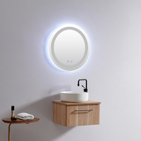 Meubles de salle de bain suspendus à la murale de style italien, petite taille, unités de salle de bain en PVC avec lavabos