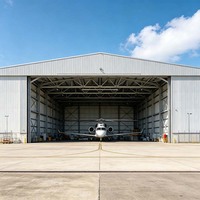 Hangar Prefabricado de Acero de Rápida Construcción para Aviones, Helicópteros y Aviones Pequeños de Propietarios Privados