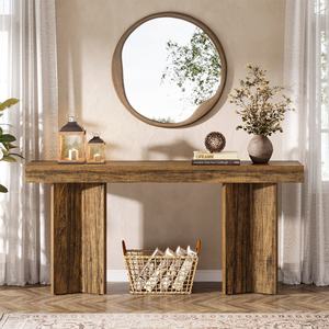 Tribesigns 63 "Table <span class=keywords><strong>console</strong></span>, Table <span class=keywords><strong>d</strong></span>'<span class=keywords><strong>entrée</strong></span> de ferme, Table de canapé rectangulaire en bois derrière le canapé pour <span class=keywords><strong>entrée</strong></span>, couloir - Product Image 3