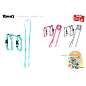 Imbracatura per animali domestici Yommy con guinzaglio da 1,0 cm per conigli, gatti, criceti, con cinturino regolabile per petto e schiena - Product Image 2
