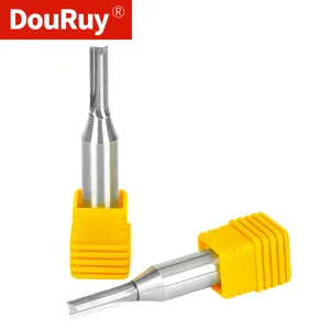 DouRuy CNC Router Bit TCT Carbide Milling Cutter Straight Bit For MDF Wood Router Bits 1/2 And 1/4 Shank Wood Cutting Tools