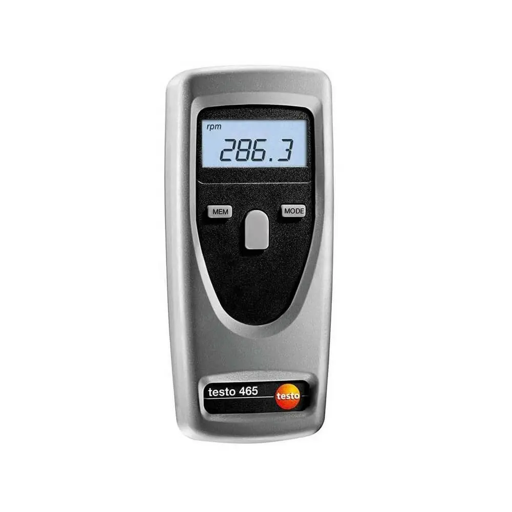 Brand New Testo- 465 RPM Measuring Instrument Measuring range +1 to +99999 rpm, 5-figure LCD display, 1-line