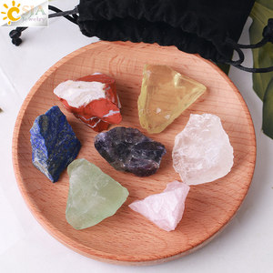 <span class=keywords><strong>CSJA</strong></span> Vente en gros en vrac de pierres précieuses brutes naturelles de guérison Reiki des 7 chakras, cristaux de roche, quartz, pierres brutes, ensemble pour le yoga et la méditation K024 - Product Image 5