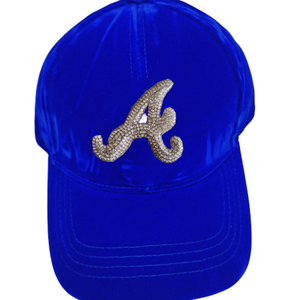 Casquette de baseball en velours bleu avec logo en strass, 6 panneaux, réglable, unisexe, chapeau tendance - Product Image 1