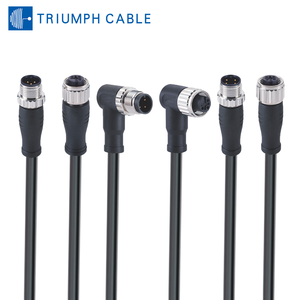 Konektor Sensor Listrik Kustom - Konektor Kabel M12 M8 Male Female Plug Socket 2-8Pin Lurus Bundar untuk Sensor - Product Image 3