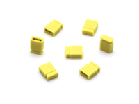 2,54mm Rastermaß DIN Mini Jumper PCB H6,5mm Buchse 300V 3A Messing mit Halbgoldbeschichtung Gelb 1*2P
