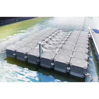 Ponton flottant modulaire en HDPE pour quais de bateaux, pont avec résistance aux UV/aux chocs, capacité de charge de 350 kg/m, certifié CE