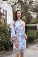 Robe de demoiselle d'honneur thermique simple en spandex + polyester de haute qualité FUNG 3035, taille plus, longueur genou, à franges
