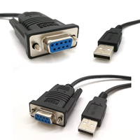 UFRIEND Kabel Serial USB Male RS232 DB9 Female dengan Chip FTDI232 Terpasang Warna Hitam Panjang Dapat Disesuaikan Bersertifikasi CE/FCC OEM/ODM