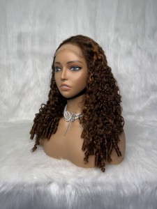 โปรโมชั่น $78 วิกผมแท้บราซิล 100% แบบ 5x5  วิกผมหยิกแบบพิสซี่ วิกผมพม่าแบบดับเบิ้ลดรอน  วิกผมแบบเต็มศีรษะแบบใส - Product Image 4