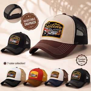 Gorra de Béisbol Personalizada al por Mayor, Estilo Vintage Mustang, Bordada, de Malla, 5 Paneles, Retro, Unisex, para Hombre y Mujer, OEM - Product Image 1