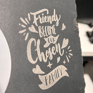 Tablero de pizarra de corte grabable de forma personalizada espacios en blanco de grabado láser pizarra de roca negra para posavasos de regalo de grabado - Product Image 4