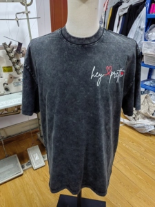 T-shirt personnalisé vintage délavé, col rond, coton épais 100%, impression DTG, coupe ample et courte, t-shirt graphique pour homme - Product Image 3