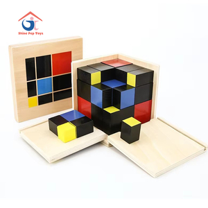 Nuevo Cubo Trinomial de Madera Montessori para Niños, Juego Educativo, Material Didáctico, Juguetes de Aprendizaje para Niños de 5 a 7 Años - Product Image 1