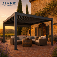 Jiake 6063-T5 Aluminium-Pergola mit Motorisiertem Lamellendach für Toskanische Weinberg-Villa, Terrasse, Garten, Außenbereich und Pavillon