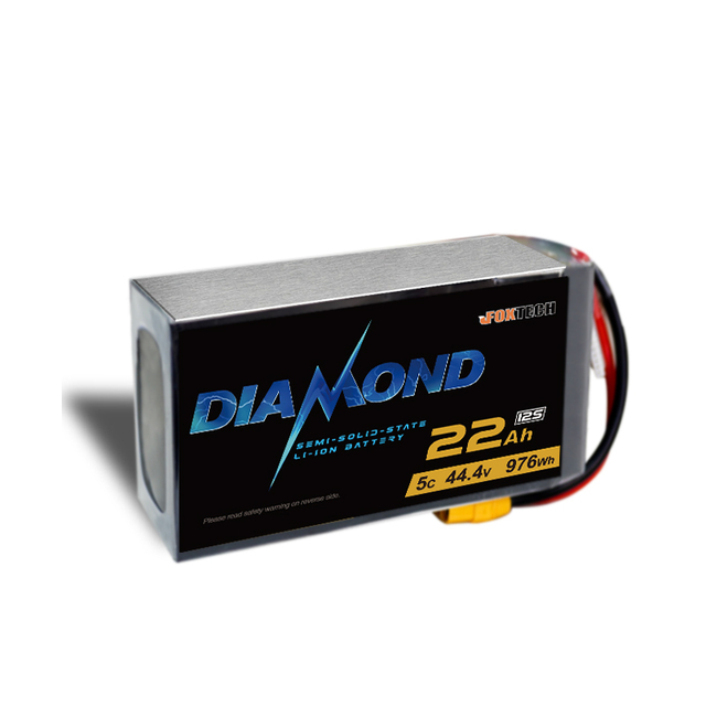 Foxtech Diamond 4.2V 275wh/kg 22Ah 6S 22.2V 12S 44.4V High Energy Density Semi Solid State Lithium-ion UAV Drone Battery Pack